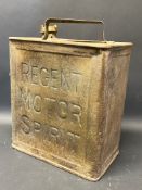 A Regent Motor Spirit two gallon petrol can by Henry Grant of London, unusually with embossed X to