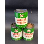 Three Castrolease grease tins.