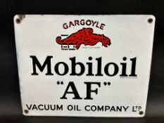 A Gargoyle Mobiloil 'AF' grade enamel sign in excellent condition, 11 x 9".