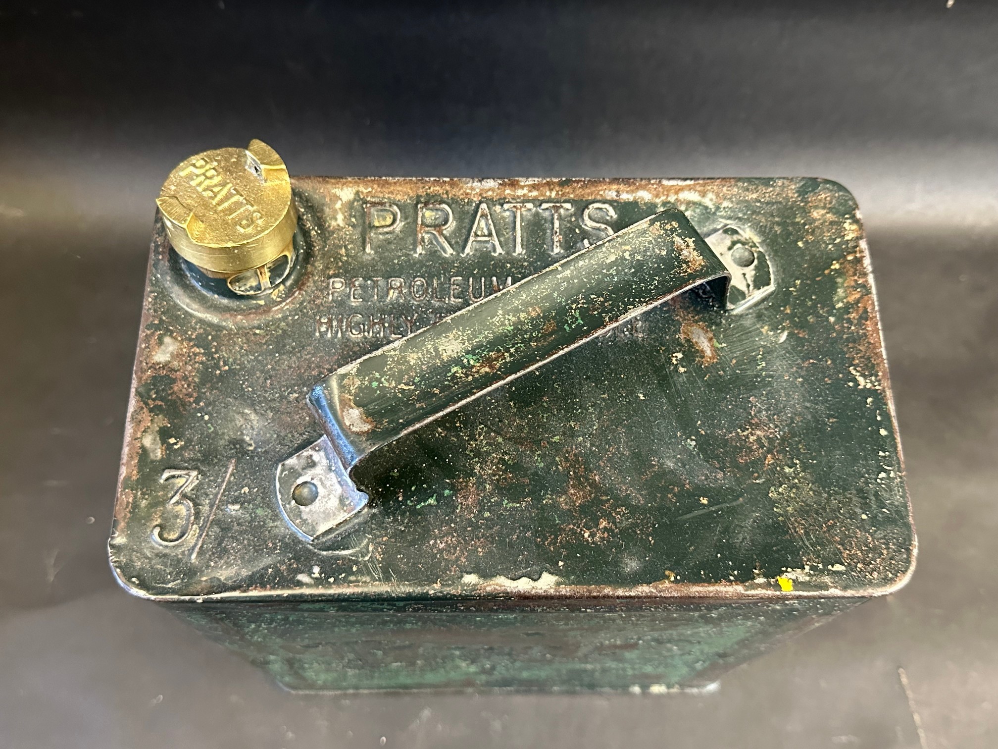 A Pratts two gallon petrol can by Valor, dated March 1931, brass Pratts cap. - Image 3 of 4