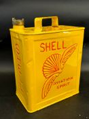 A Shell Aviation Spirit two gallon petrol can by Valor dated June 1939, well restored with brass