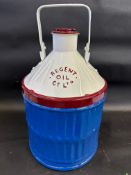 A Regent Oil Co. Ltd five gallon can with conical top and carry handle, well restored.