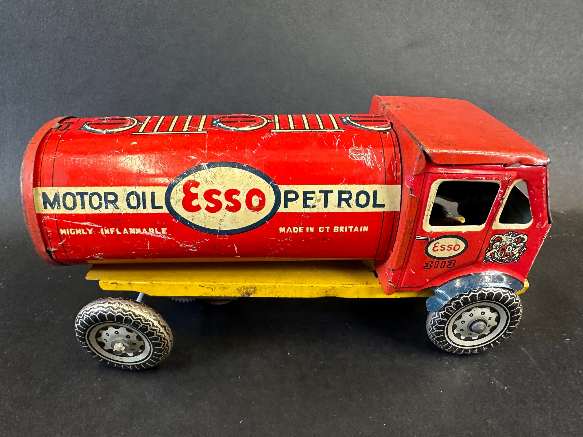 A Mettoy clockwork tinplate model of an Esso petrol tanker. - Image 4 of 5