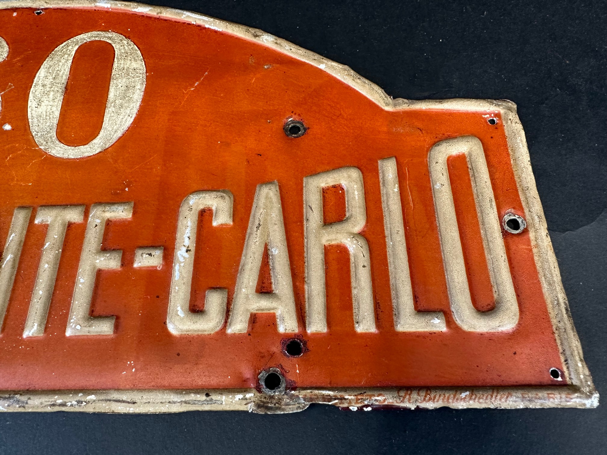 A rare 1951 Monte Carlo Rally plaque, no.60, by repute driven by Adolf Brudes, co-driver Helmut - Image 2 of 6