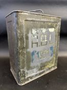 An unusual two gallon petrol can stamped A.B.L. 1951, plain cap.