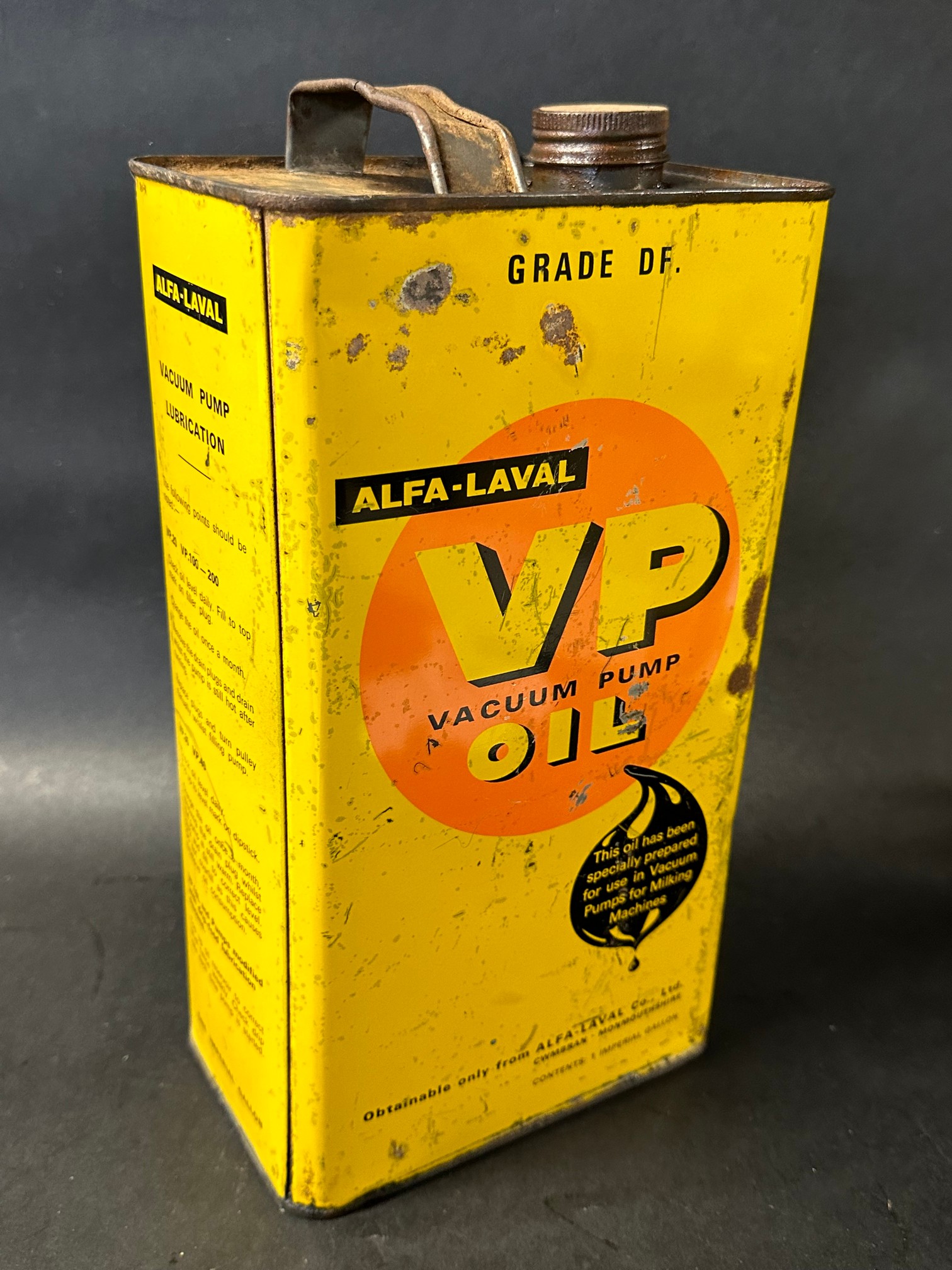 An Alfa Laval VP Oil gallon can. - Image 2 of 4