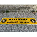 A large National Benzole Mixture banner by Adam & Lane & Neeve Ltd, 151 x 37 1/2".