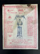 A rare 1900 revised price list for The County Chemical Company Limited, fully illustrated throughout