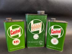 A Wakefield Castrol Motor Oil quart can earlier darker green version, plus two pint versions.