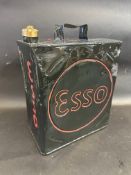 An Esso two gallon petrol can by Valor, dated April 1935, well restored with polished brass cap.