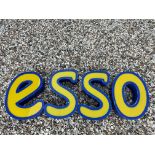 Four large metal framed letters spelling Esso, each letter approx. 17" h.