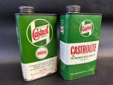 Two Wakefield Castrol quart cans, one 'Shockol' grade, the other Castrolite.