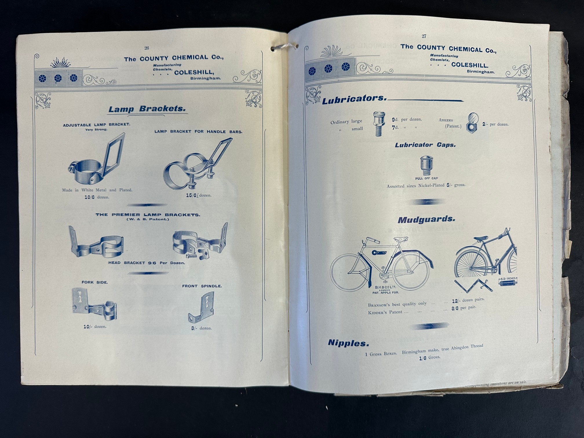 A rare 1898 revised price list for The County Chemical Co Cycle Season, fully illustrated throughout - Image 7 of 9