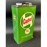 A Castrol Motor Oil XL grade gallon can of bright colour.
