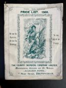 A rare 1901 price list for The County Chemical Company Limited, fully illustrated throughout