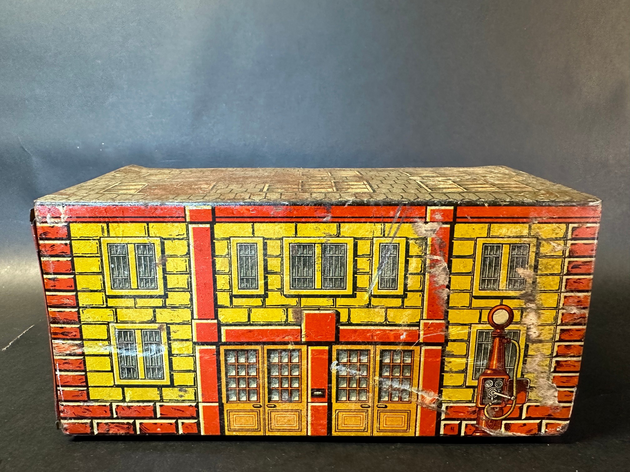 A German tinplate model of a double garage. - Image 3 of 8