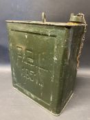 An A.B.L Belgian two gallon petrol can, 1951 Military issue with plain cap.
