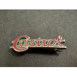 A Castrol part enamel lapel badge, indistinctly stamped to verso.