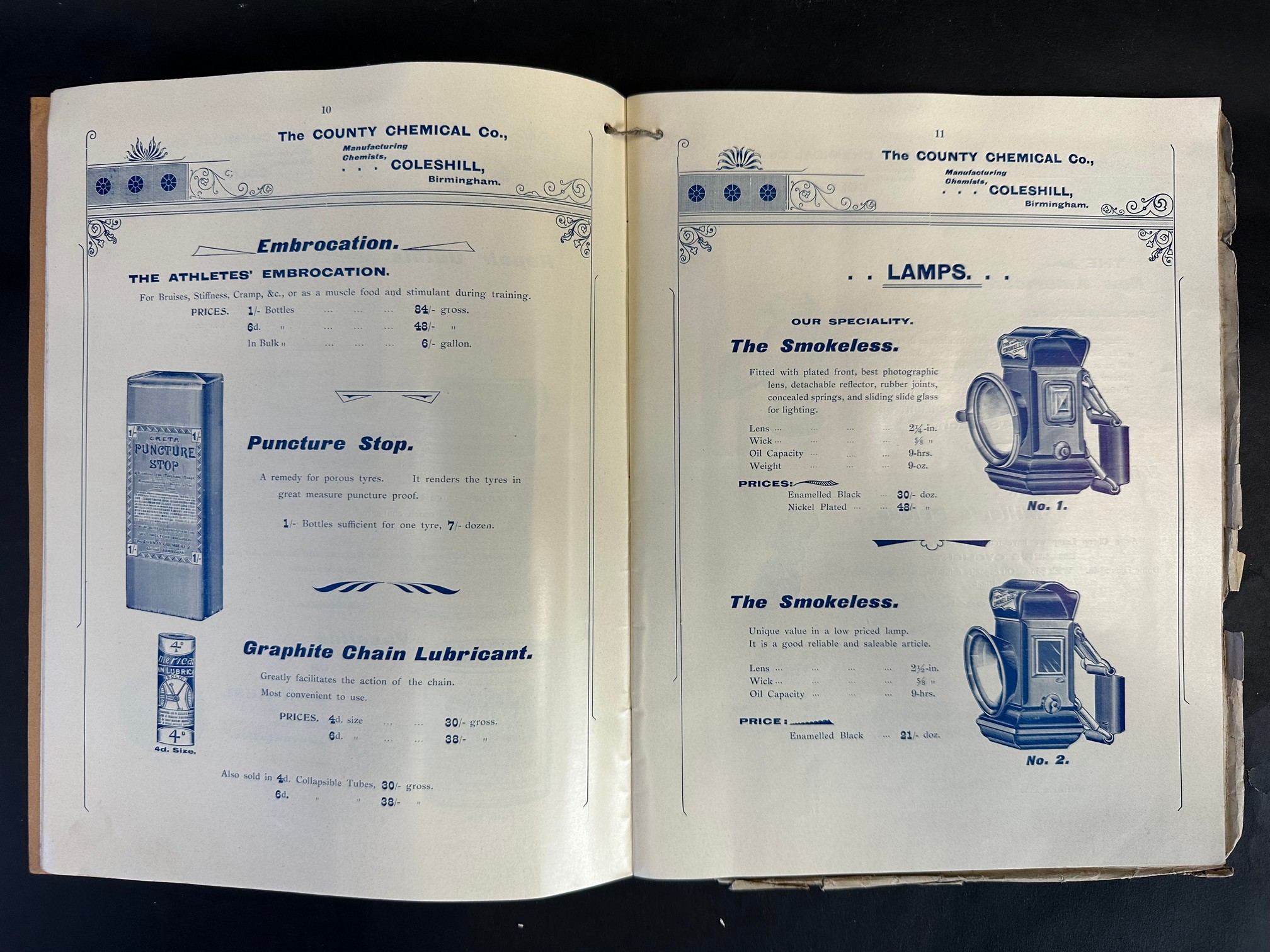 A rare 1898 revised price list for The County Chemical Co Cycle Season, fully illustrated throughout - Image 6 of 9