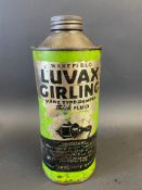 A Wakefield Luvax Girling cylindrical quart can.