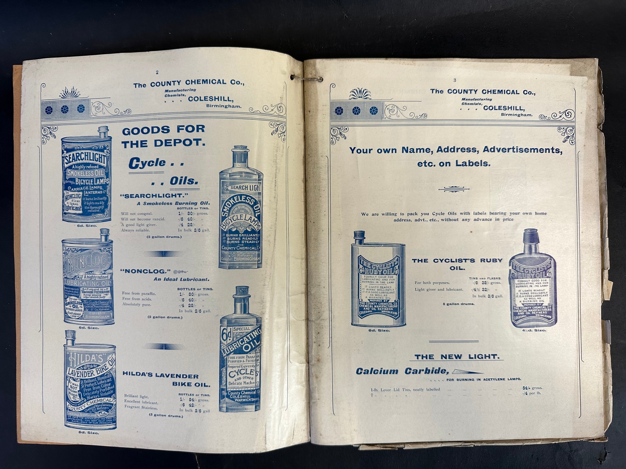 A rare 1898 revised price list for The County Chemical Co Cycle Season, fully illustrated throughout - Image 3 of 9