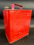 A Wakefield Castrol two gallon petrol can by Reads of Liverpool, indistinctly dated, possibly 1939.