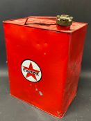 A Caltex Australian two gallon petrol can, scarce version with lipped top and plain cap.