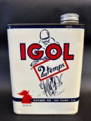 A French IGOL oil can in superb condition, for motorcycle two stroke oil produced for the Isle of