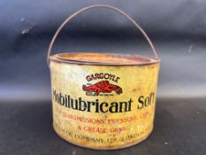 A Gargoyle Mobilubricant large trade size grease tin.