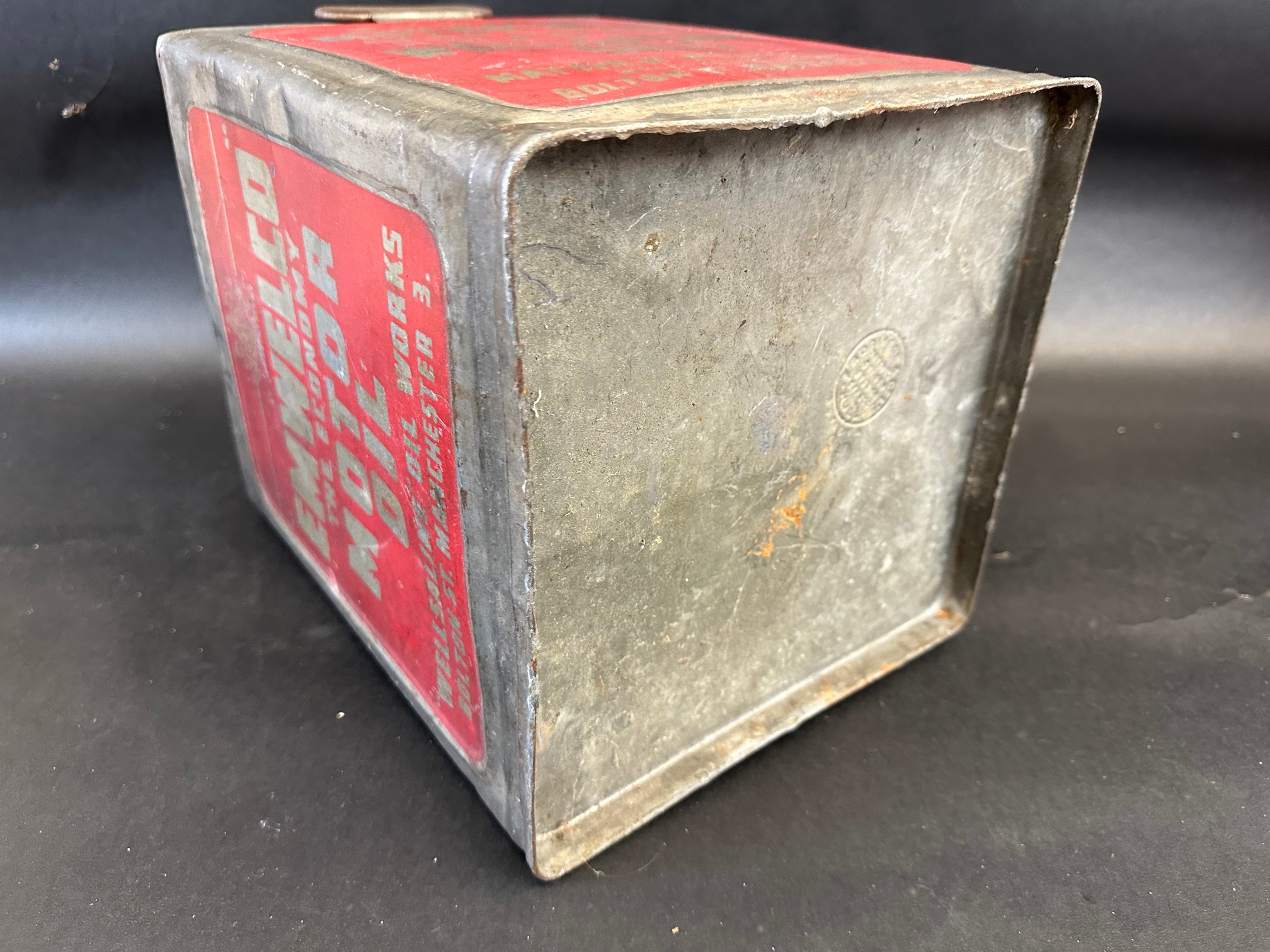 A Wellsaline 'Emwelco' Motor Oil five gallon pyramid can. - Image 6 of 6