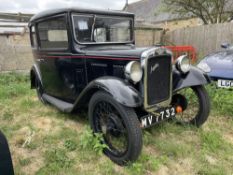 1932 Austin 7 Box Saloon Reg. no. MV 7732 Chassis no. B5 3549 Engine no. 150249