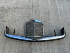 A Mercedes-Benz radiator grille and bumper to suit circa 1950s-1970s models.