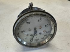 A Smiths 0-80mph silver-faced speedometer with trip meter.