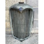 A Riley RME radiator cowl, circa 1950s.