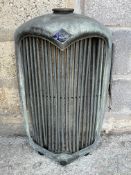 A Riley RME radiator cowl, circa 1950s.