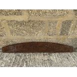 A cast iron name plate for Ernest R. Price Ltd Cardiff, 37 1/2 x 6".