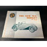 An MG PA Midget brochure, 1934, 12 pages.