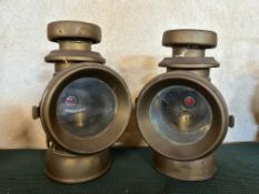 A pair of Lucas King of the Road No. 146 brass side lamps.