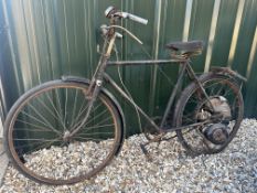 BSA bicycle with Cyclemaster wheel fitted Reg. no. n/a Frame no. Unknown Engine no.