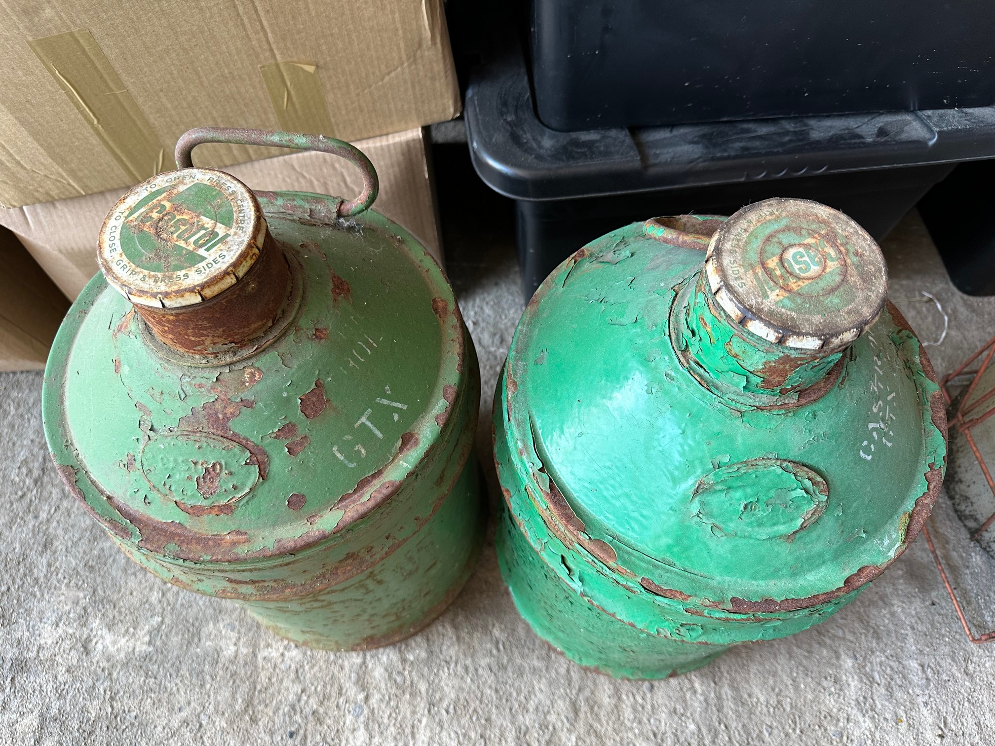 Two Castrol five gallon drums with correct caps. - Image 2 of 2