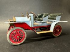 A good quality scale model of an Edwardian motor car, 10 1/2" long.