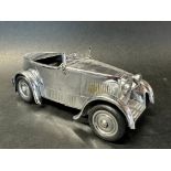 A rare early 1930s chromium plated desktop lighter in the form of an MG M Type Midget, possibly by