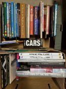 A selection of motoring books relating to various marques of car, including Austin, Morris,