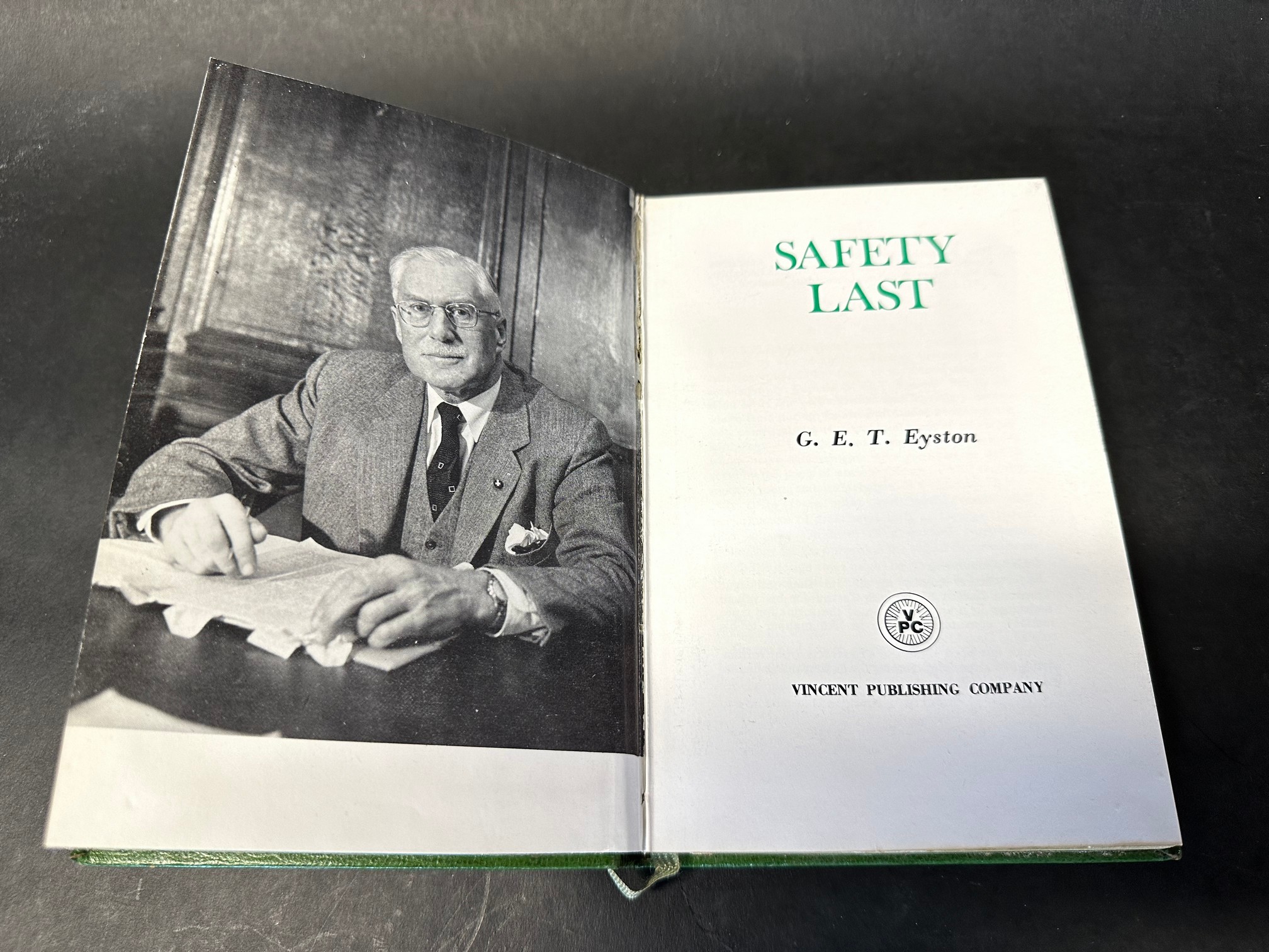 Safety Last' - George Eyston, 154/750, 1975, signed by the author, 160 pages. - Image 3 of 3