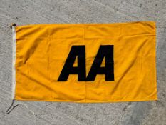 An AA appliqued flag circa late 1960s/early 1970s, 42 1/2 x 24 1/2".