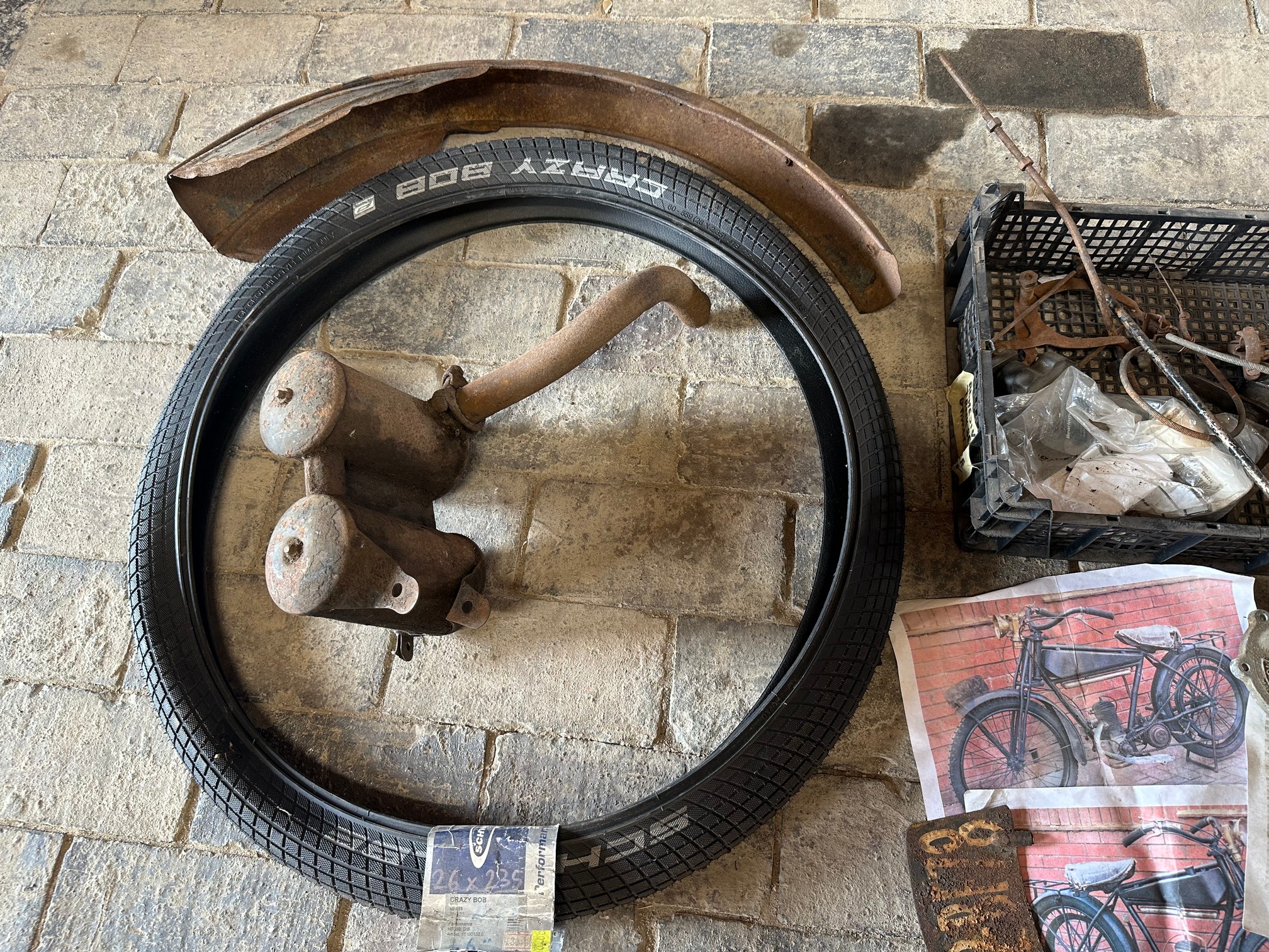 Circa 1924 Monet Goyon 125cc ‘ladies’ motorbike Reg. no. No V5C - Image 14 of 14