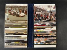 A photograph album containing Le Mans related photographs, 1985-86.