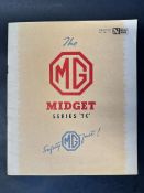 An MG TC brochure, 1948, 12 pages.