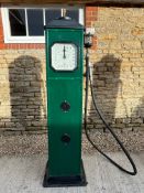 An Avery Hardoll electric petrol pump, recently restored to a high standard, base to top of cage,