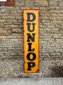 A large Dunlop Tyres enamel advertising sign, 72 x 18".